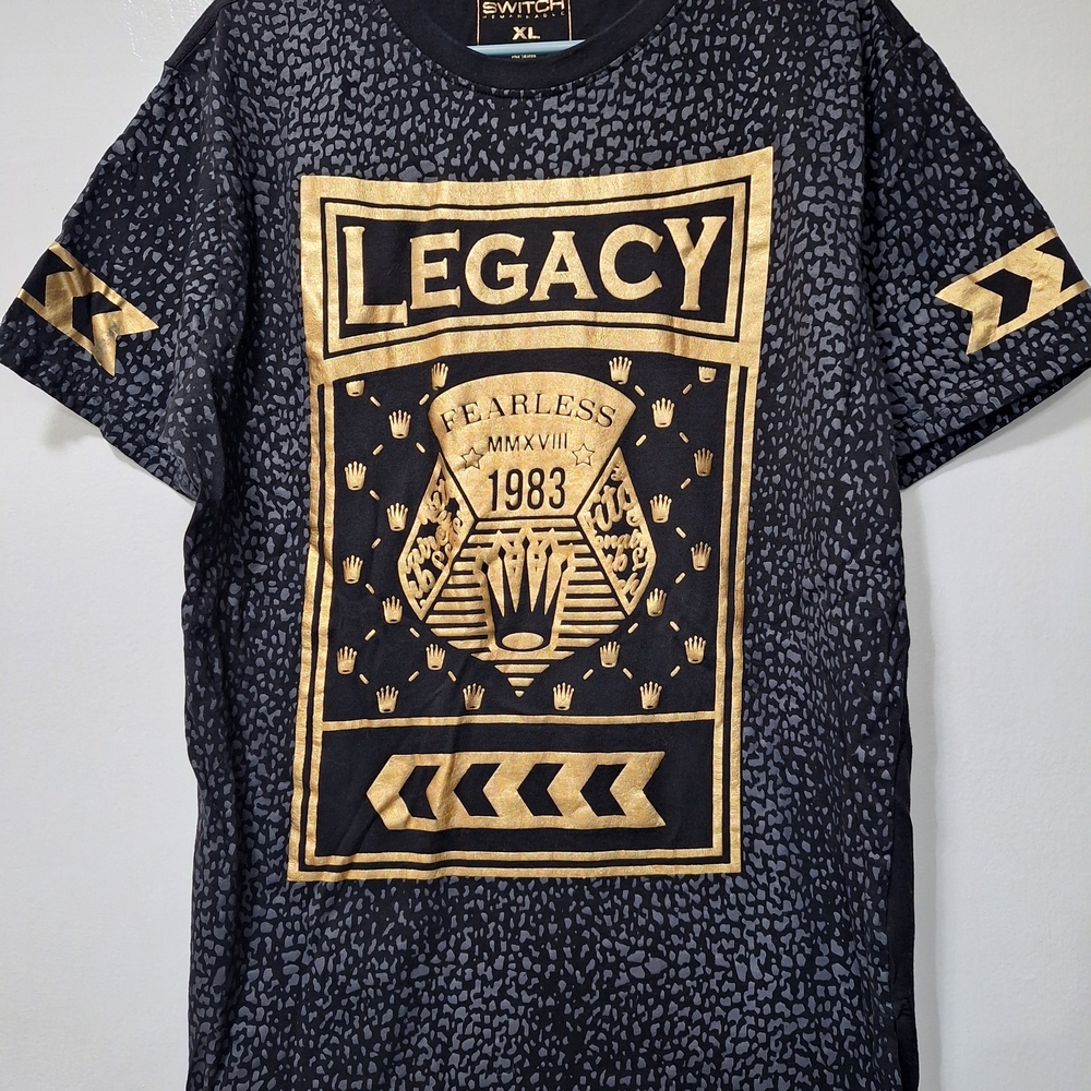 Switch Black T-Shirt with Gold Logo